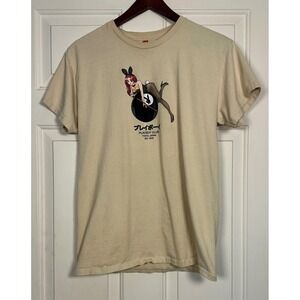 Playboy Club Tokyo Japan Anime Bunny Girl Graphic Tee Tan Mens M Color Bars